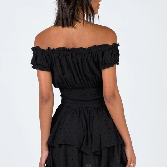 Princess Polly The Love Galore Romper Black Size 4 - Picture 2 of 6